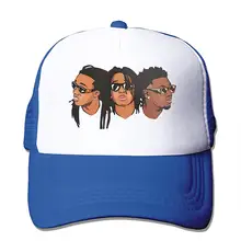 TSDFCMigos логотип смешной логотип музыкальной группы Дальнобойщик шляпа бейсбольная Кепка сетка Кепка черная для подростков и взрослых