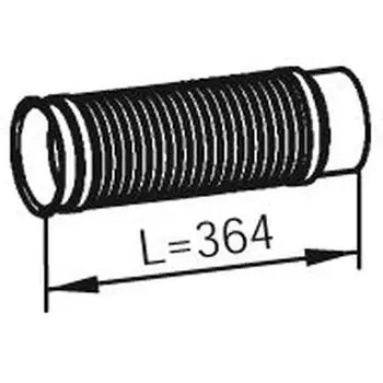 

Corrugation MAN exhaust systems (d = 115 L = 364) (stainless) DINEX DINEX 48233