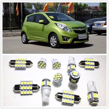 

11 set White LED Lights Interior Package 10&36mm&41mm Map Dome For Chevrolet Spark Sonic Express Cargo 2500 1500 2000-2019