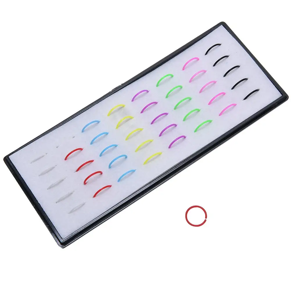 

40pcs/lot Rose Body Jewelry Colorful Fake Nose Ring Nose Lip Hoop Rings Earrings Goth Punk Lip Ear Nose Clip On Fake Piercing