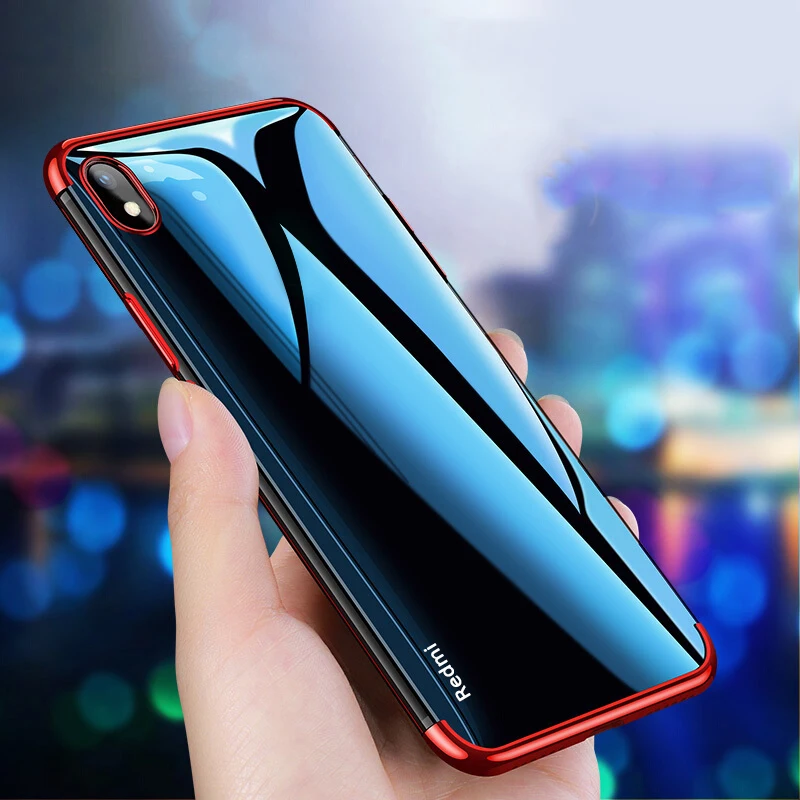 Для Xiaomi Redmi 7A Прозрачный чехол Чехол с покрытием Мягкий ТПУ силиконовый чехол для Xiaomi Redmi 7A чехол противоударный бампер чехол