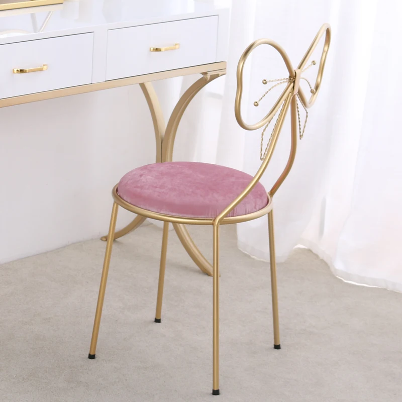Стул для макияжа спальня современный минималистичный бант Маленький стул сетка красное сердце девушка принцесса туалетный столик туалетный стул