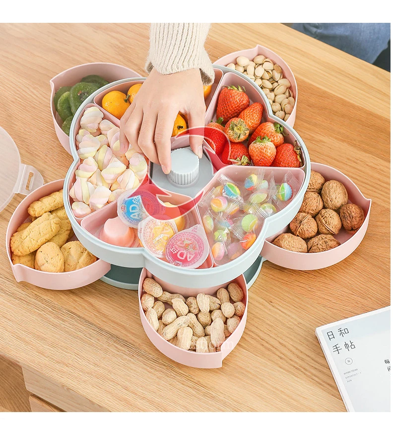 Creative Flower Petal Rolling Tray, Food Storage Box, Fruit Plate, Candy  Organizer, Nuts Snack Tray, Plastic Container for Decor - AliExpress