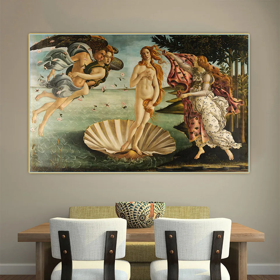 Citon Sandro Botticelli《Il Nascita di Veno》Arte su tela Pittura a olio  Opere d'arte Poster Immagine Sfondo muro Decorazione Decorazione della casa  - AliExpress, image size:960x960