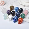 Natural Stone Skull Amethyst Skull Crystal Healing Stone Crafts Home Decoration Polished Figurine Halloween Ornaments Gift 1