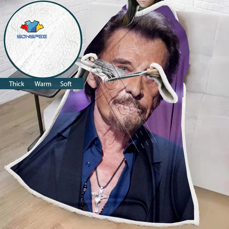 Новинка, 3d принт, рок-певец, Джони Халлидей, одеяло для путешествий, покрывало с рисунком, одеяло для мальчиков и девочек, одеяло для дивана, ленивое одеяло - Цвет: 4