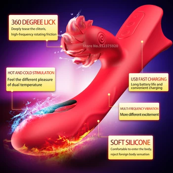 Adult Ice And Fire Vibrator Female Hand Held Dildo G Spot Clitoris Stimulator Sex Machines Toys For Women Vagina Masturbation 4