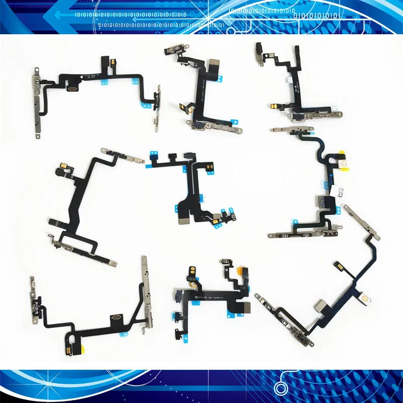 

Original For iPhone 5 5S 5C 6 6S plus 7 8 plus Silent Mute Control Volume Button Power Switch On Off Button Key Flex Cable