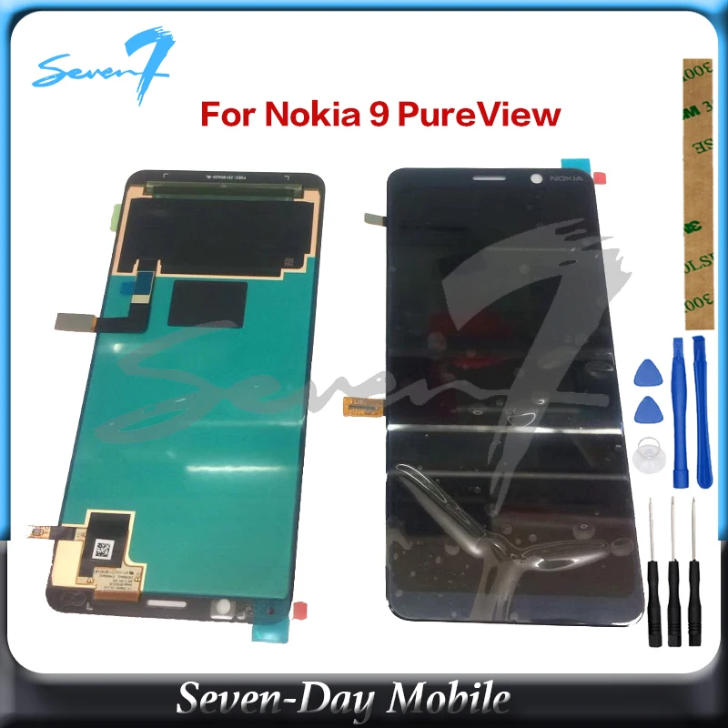 Для Nokia 9 ЖК-дисплей с сенсорным экраном дигитайзер TA-1004 TA-1005 для Nokia 9 PureView lcd C9 замена экрана