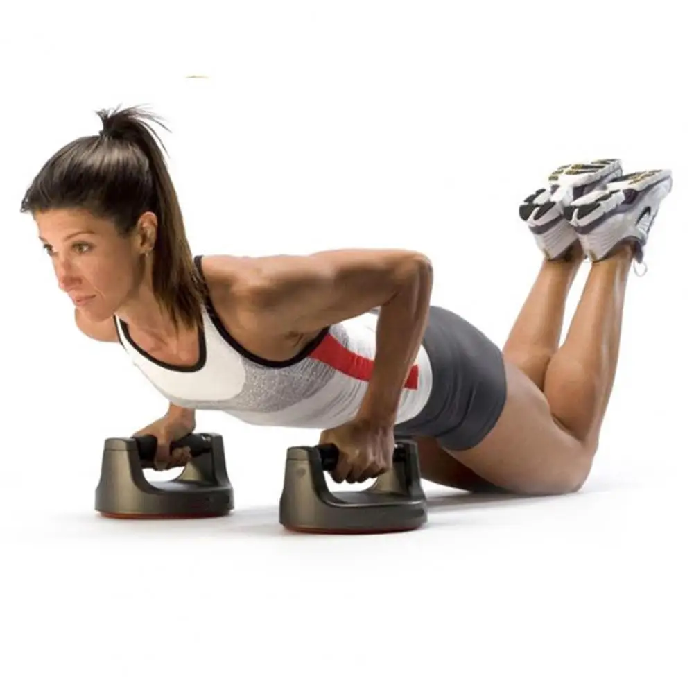 2Pcs Push Up Bars Round Antiskid Durable 360 Degree Rotation Press-up Stand for Exercise Body Building Fitness Equipment