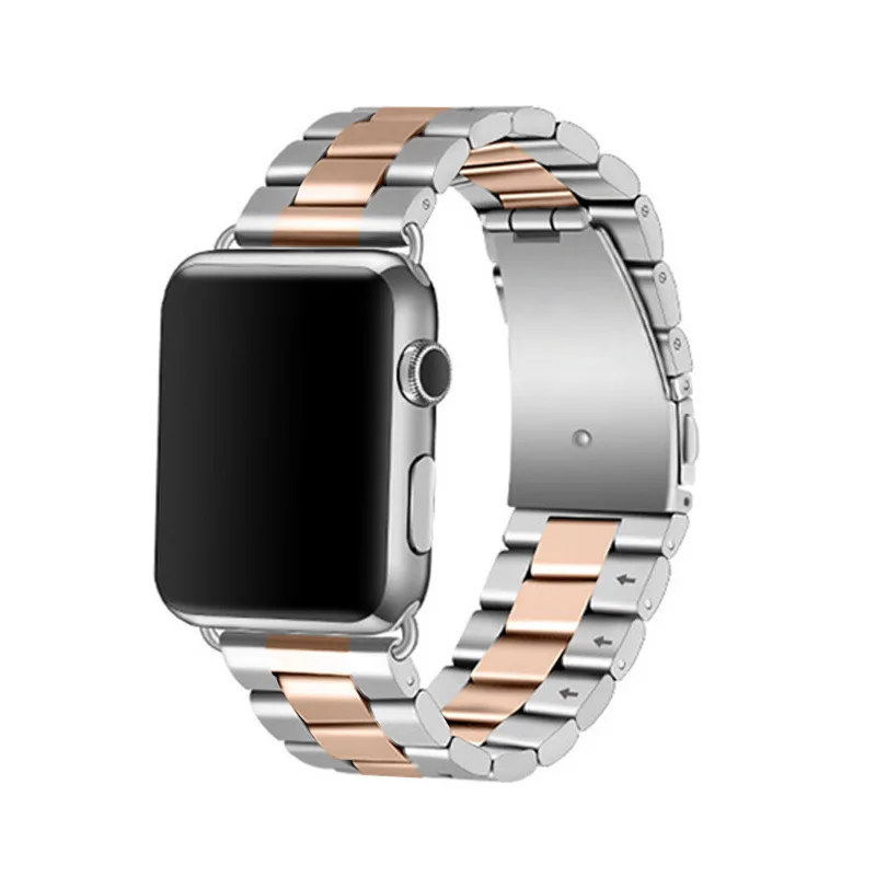 Ремешок для часов аpple из нержавеющей стали 2 40 мм iwatch металлический ремешок Три бисера iphone часы браслет