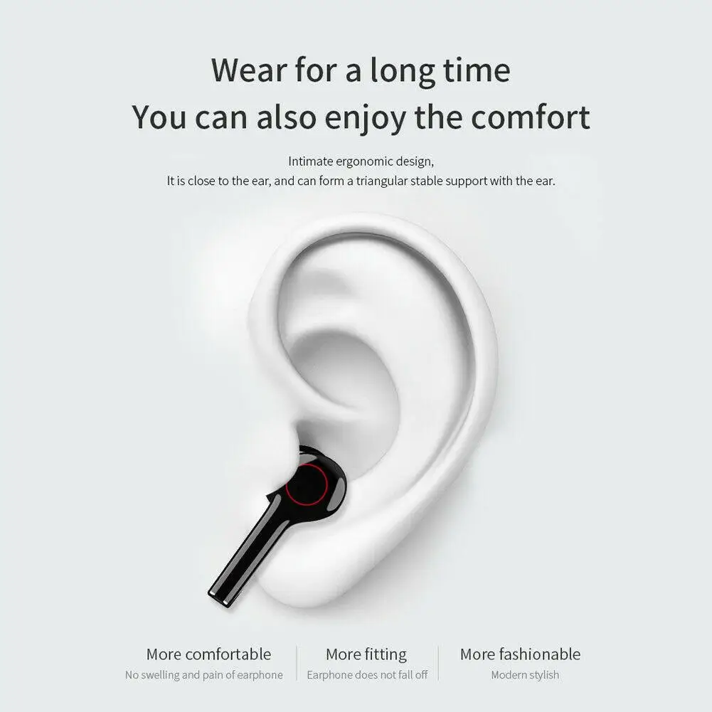 Wireless Earphones Mini Bluetooth Headset TWS Earbuds Stereo Music with Mic Charging Box for Android iPhone Samsung Phones