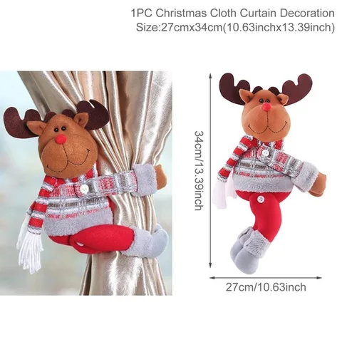 Curtain Buckle Merry Christmas Decor for Home Christmas Tree Ornaments Xmas Natal Navidad 2020 Happy New Year 2021