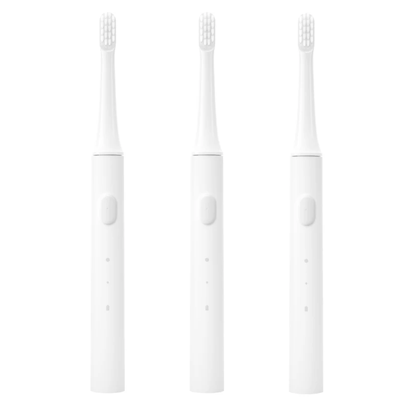 3PCs 01 mi jia T100 mi умная электрическая зубная щетка 46 г 2 скорости 01 звуковая зубная щетка отбеливание Уход за полостью рта зона Re mi nder - Цвет: 3PCs