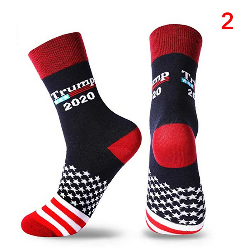 Носки «Дональд Трамп», «Президент»,, эластичные носки в полоску для спорта, ZJ55 - Цвет: 2