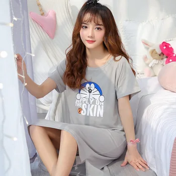 

Cartoon Printed Thin Cotton Maternity Nursing Sleepwear Night Dress Clothes for Pregnant Women Summer Pregnancy Feeding Homwear