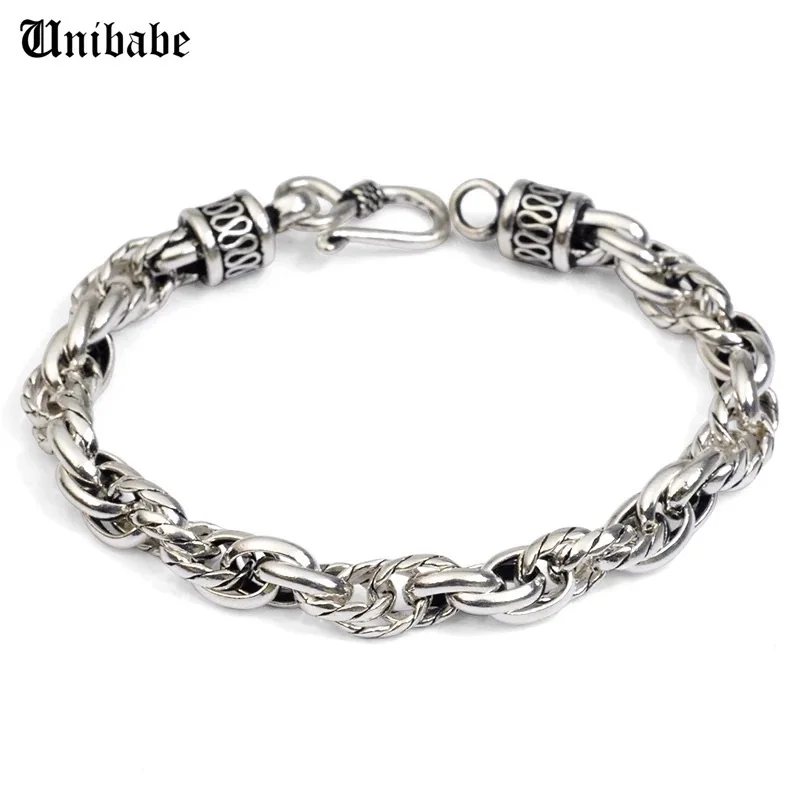 Женская Серебряная цепочка и браслеты из звеньев Винтажные Ювелирные изделия