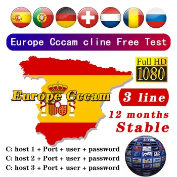 

Europe most stable Cccam for spain portugal germany 3 lines support cccams satellite tv receiver set top HD 48h free test