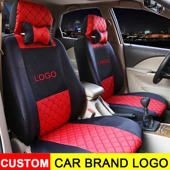 

Custom Car Seat Covers Set Universal Fit Most Cars Covers with Car LOGO Car Styling Car Seat Protector For Mercedes benz