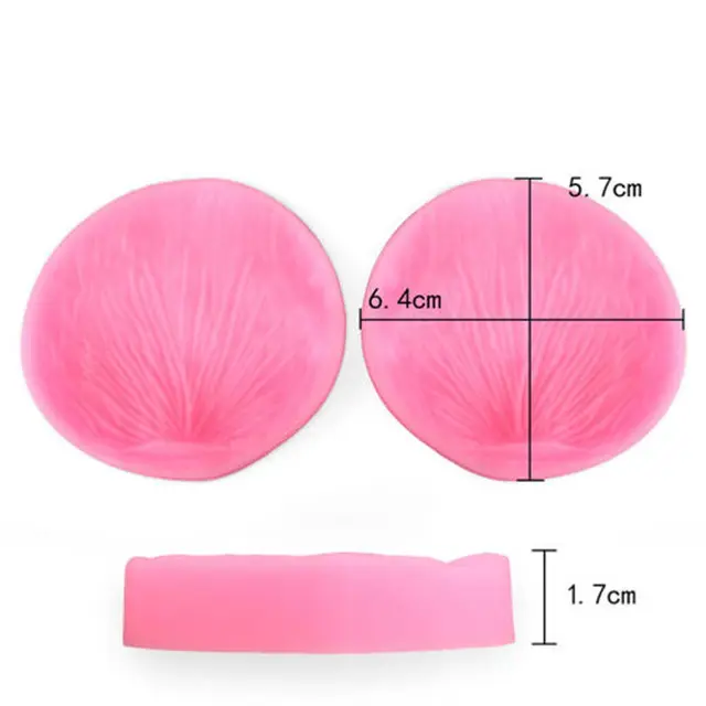 2Pcs 3D Rózsas Szirom Alakú Szilikon Fondant Formák Bazsarózsavirág -Levél Torta Dekorációs Szerszámok, Amelyek Alkalmas Polimer Agyaghoz - Image 3
