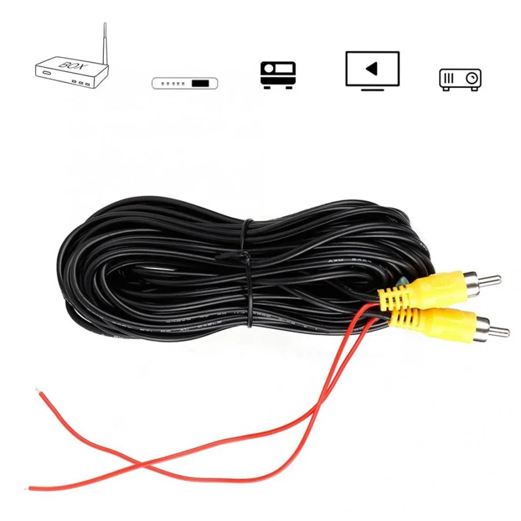 6m Car RCA Video Extension Cable for Rear View Parking Camera Video IP67