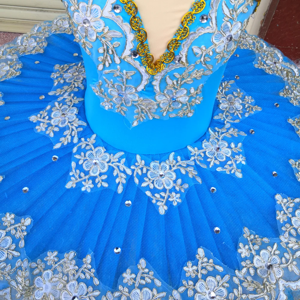 Blue Ballet Dress Belly Dance Tutus Skirts For Girls Little Dance Dress Cute Girls Performance Costumes High Quality