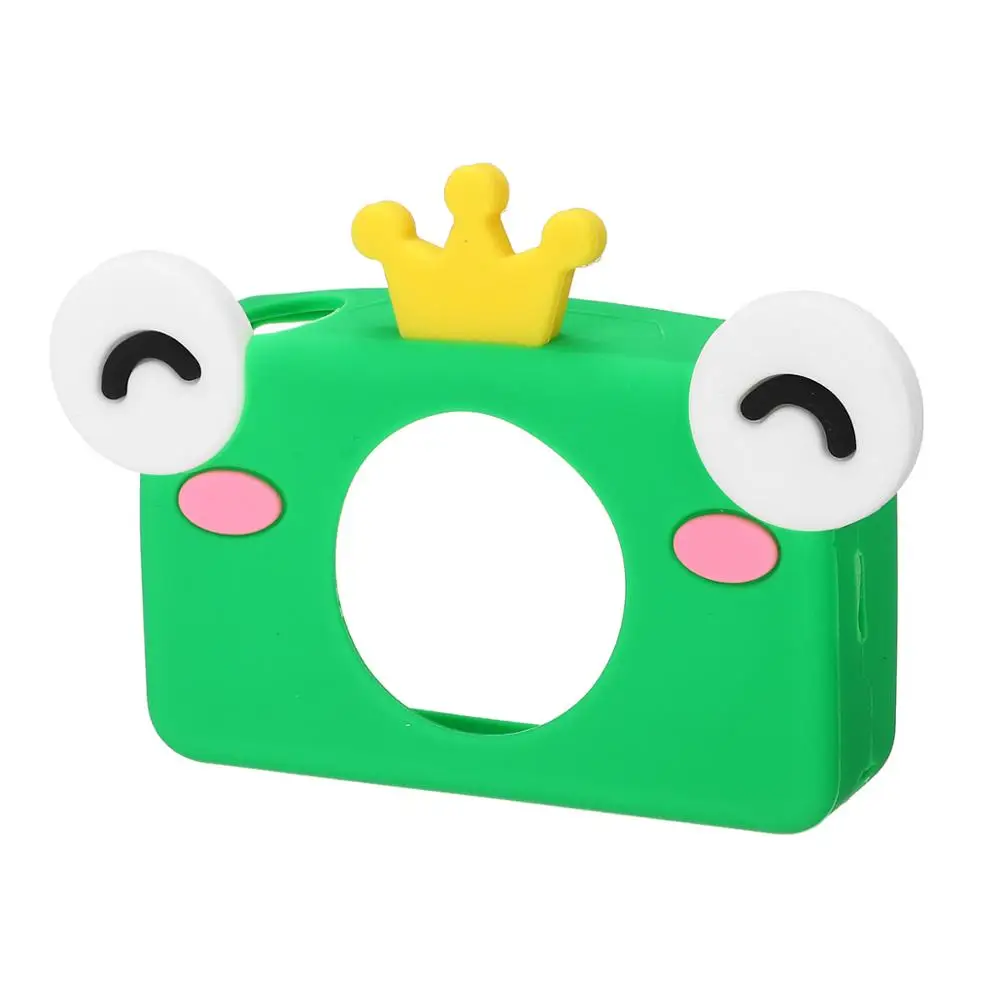 Frog 8MP 1080P HD Детская цифровая камера перезаряжаемая камера s детские игрушки с милым животным защитный чехол Рождественский подарок для девочек - Цвет: Frog