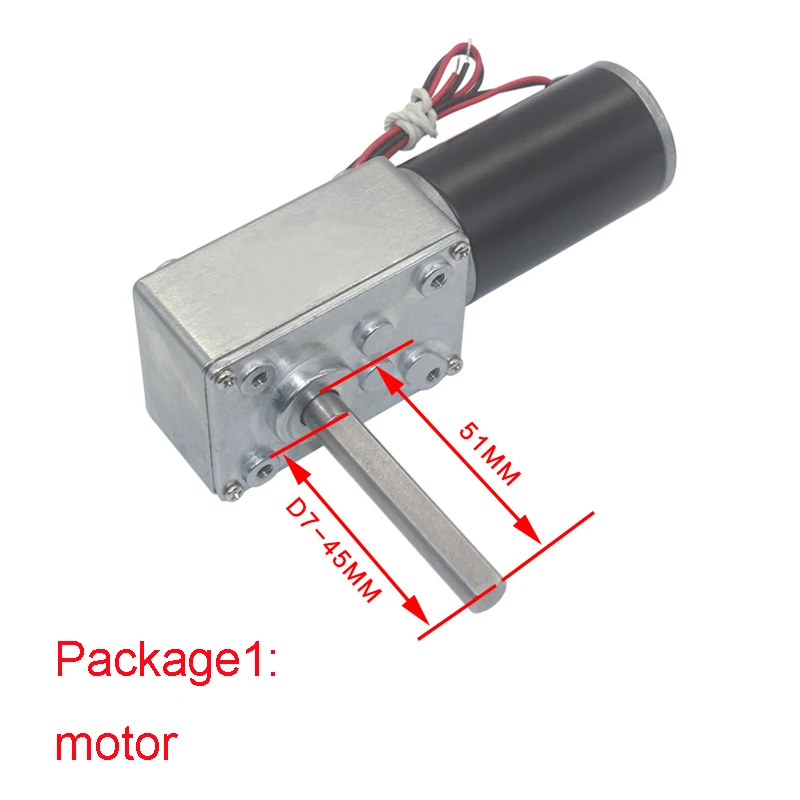 51 мм самоблокирующийся микро двигатель постоянного тока с высоким крутящим моментом мотор-редуктор