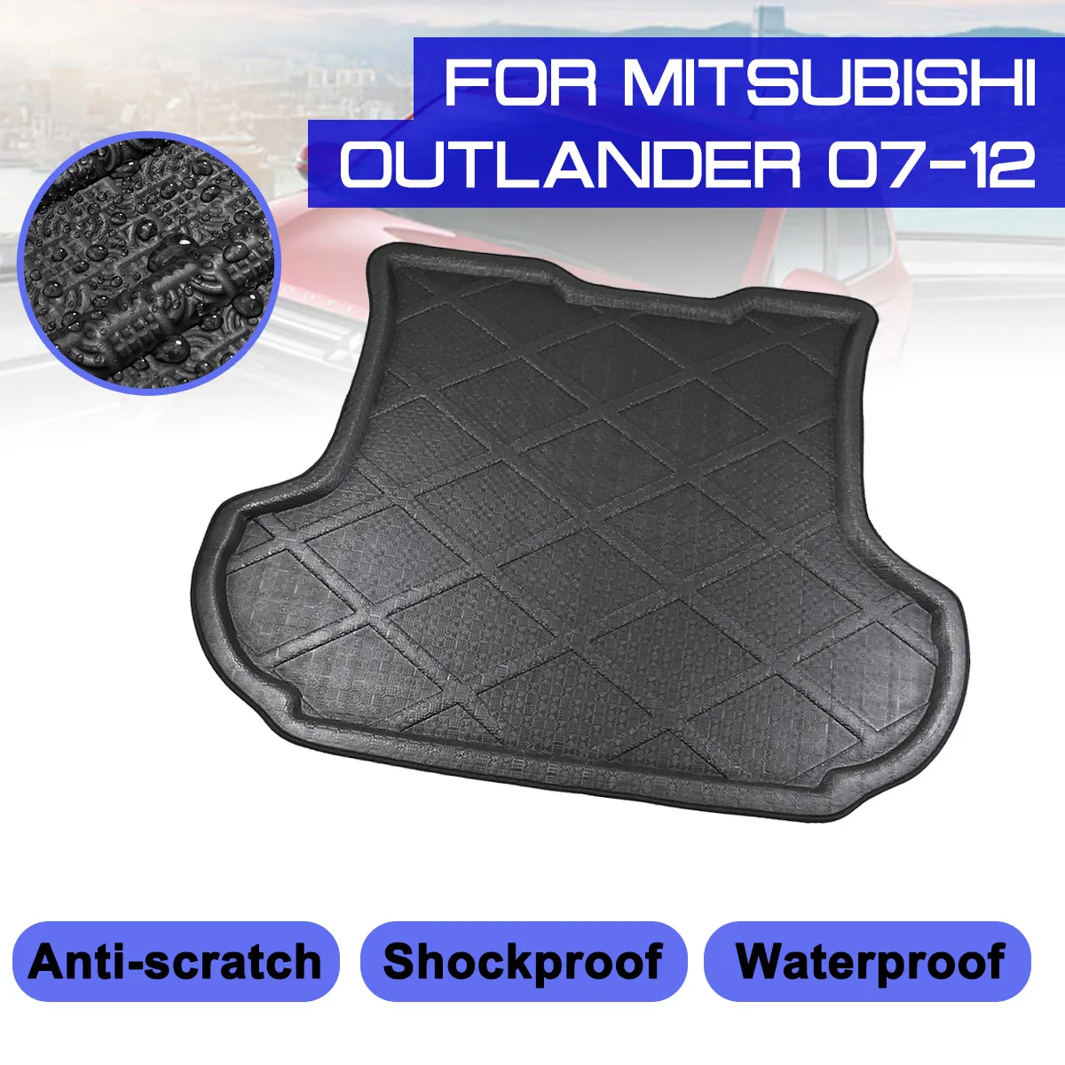 Для Mitsubishi Outlander 2007 2012 коврик для багажника автомобиля водонепроницаемый пола
