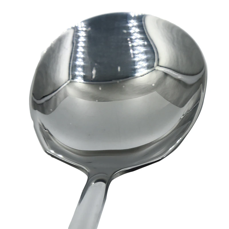 Dinner Spoon Large Buffet Serving Spoons Thickness Round Soup Rice Coffee Western Restaurant Bar Public Tableware Gadgets