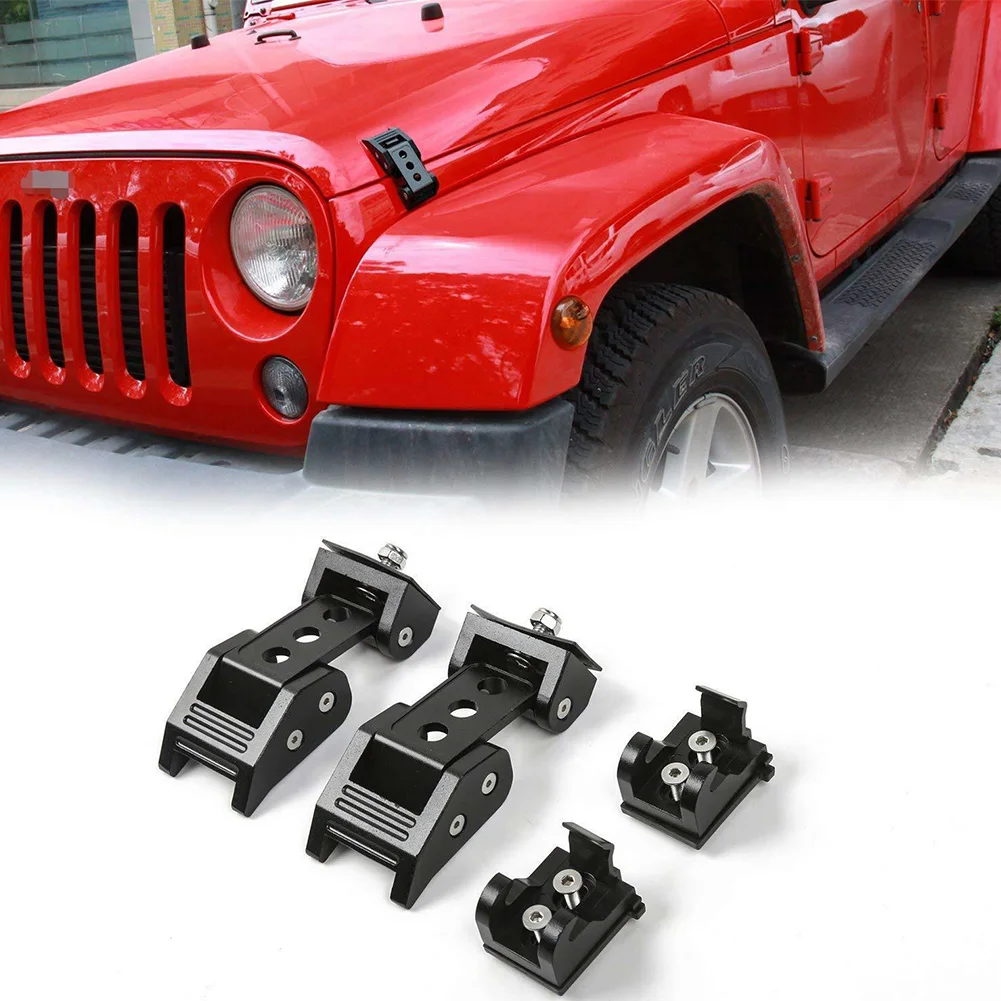 

Auto Tool Hood Latch Decorative Locking Catch Buckle Car Accessories Rust Resistant Replacement Easy Install For Wrangler JK JL