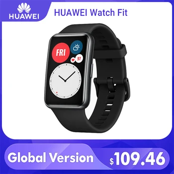 

New Global Version HUAWEI Watch FIT Smart Watch Quick-Workout Animation Blood Oxygen Heart Rate Monitor 10 Days Battery Life GPS