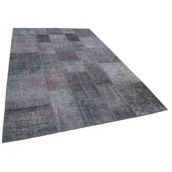 

200x297 Cm Grey Handmade Patchwork Rug-7x10 Ft