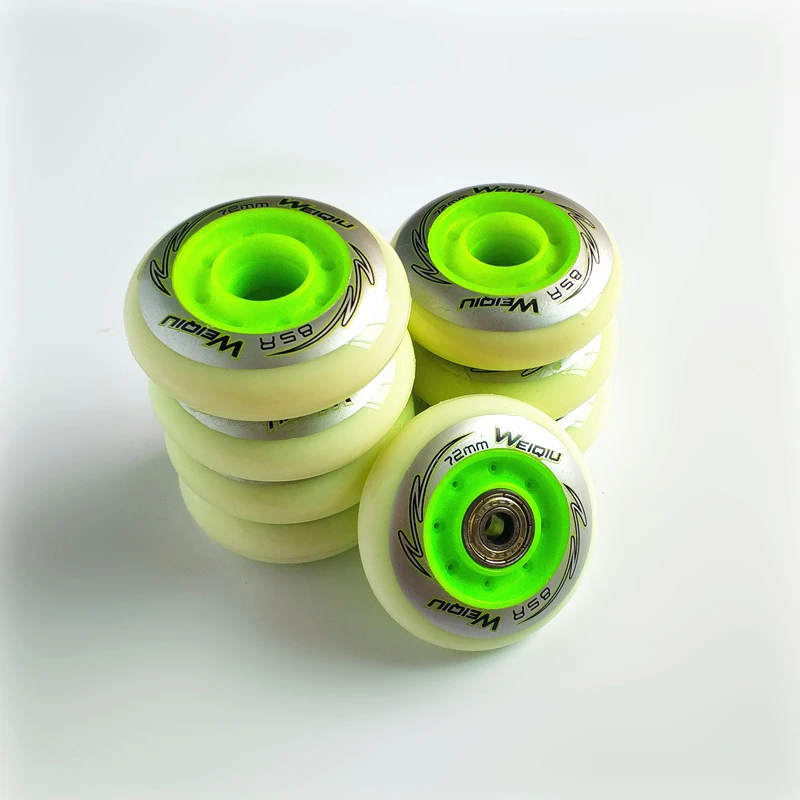 Inline skates wheels 85A 80mm 76mm 72mm skating wheel tire for SEBA FSK Slalom HV High KSJ IGOR ruedas ABEC7 bearing spacer 4pcs