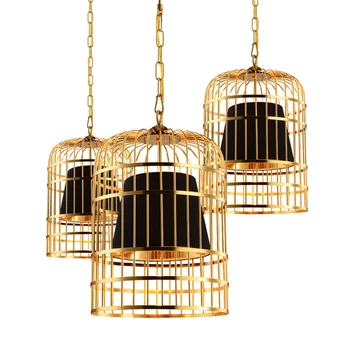 

Post-modern Metal Bird Cage LED Pendant Lights for Dining Room Coffee Bar Pendant Lamp Suspension Luminaire Decor Hanging Lamp