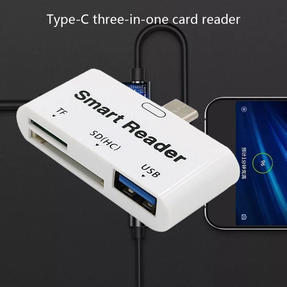 Type C и Micro USB и USB 3 в 1 OTG кард-ридер высокоскоростной USB2.0 Универсальный OTG TF/SD для Android компьютера удлинители