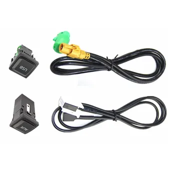 

COSTLYSEED RCD510 USB AUX Interface Switch Button Wiring Harness for VW Passat B6 B7 CC EOS Golf MK6 5KD035726A 5KD 035 724 A