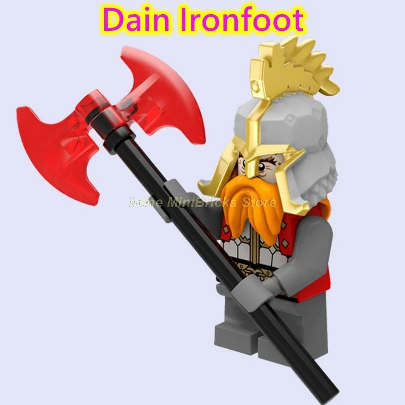 Dain Ironfoot Хоббит Властелин колец Bllbo Aragorn Orcs Bard eowin Ringwraith Gandalf подарки на день рождения строительные блоки игрушки для детей - Цвет: Dain Ironfoot