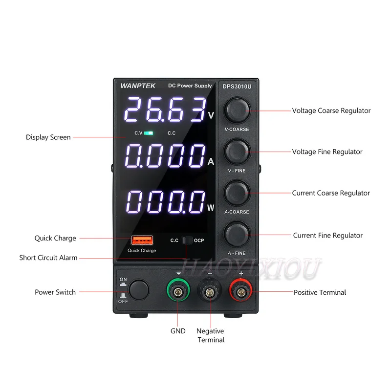 Блок питания WANPTEK DPS3010U 0 30 в 10 А 300 Вт с 4 цифрами Регулируемый мини переменного тока