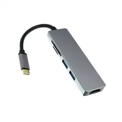 Многофункциональный кард-ридер тип-c к HDMI UHD тонкий USB-C микро/безопасные цифровые карты памяти адаптер концентратор кабель