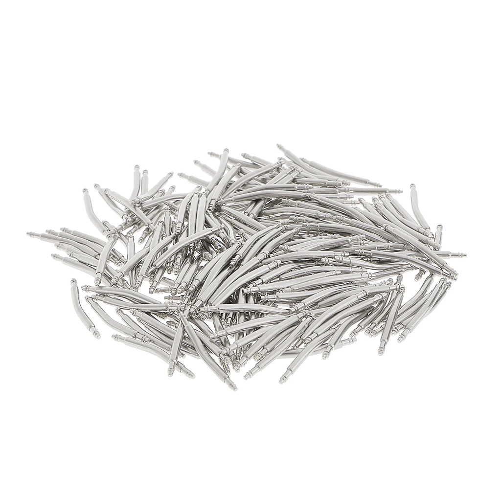 

200 Pieces Bulk Watch Band Stainless Steel Link Pins Curved spring Bars Watchmaker Tool Set