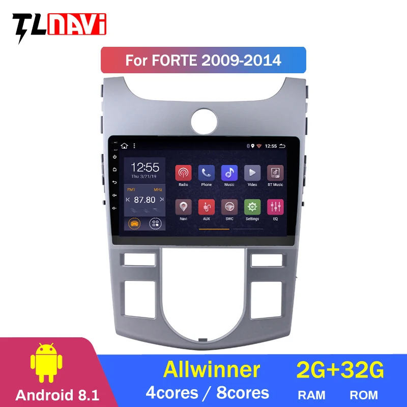 Discount 9 inch Android IPS 2.5D Car DVD GPS for KIA Forte Cerato 2008-2014 car Radio GPS navigation head unit build in wifi 1