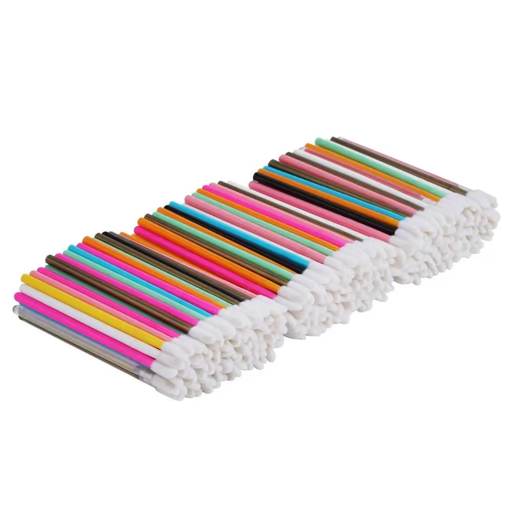 

300Pcs Lip Brushes Professional Make Up Brushes Tools Disposable Lip Gloss Applicator Eye Shadow Cosmetic Brushes Colorful