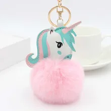 Adorável unicórnio brinquedo de pelúcia falso coelho bola pompom recheado animal para crianças mini brinquedo bonito presente(China)