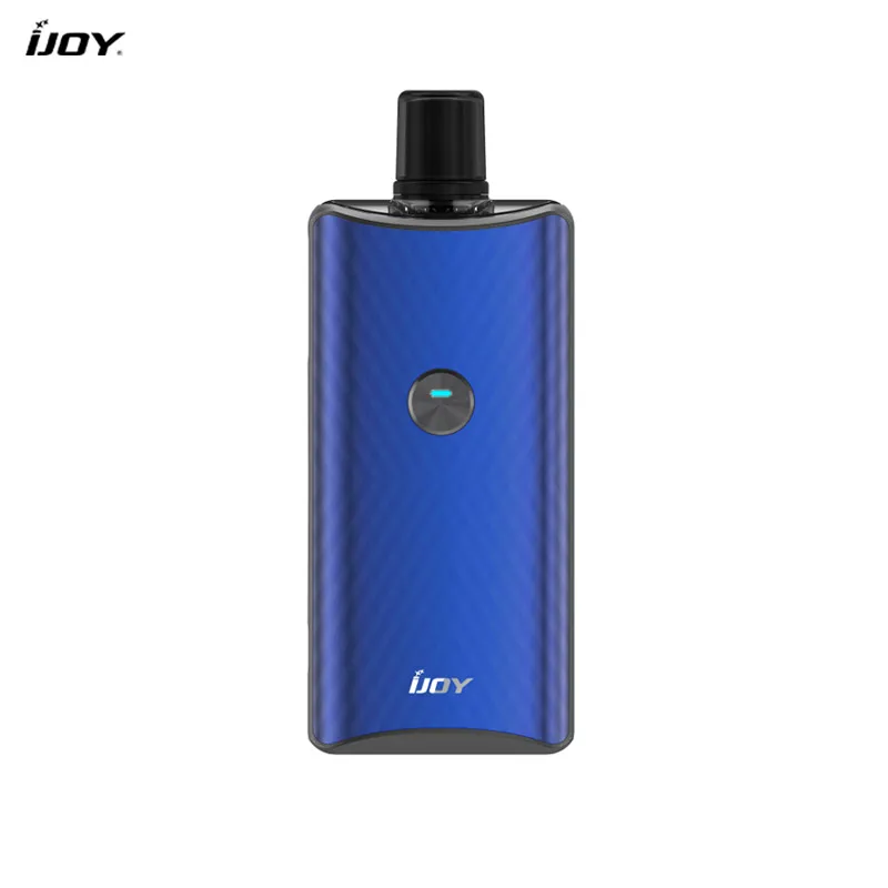 Электронная сигарета iJOY SATURN Pod Kit 1100 мАч батарея Максимальная мощность 16 Вт с 3 мл 0.6ohm Pod Портативный Vape испаритель vs Vinci комплект - Цвет: Blue