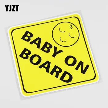 

YJZT 14.9CMX14.9CM Baby on board Car Sticker Square Pvc Decal 13A-0008
