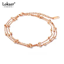 Lokaer-pulsera de eslabones y cadena de cuentas para mujer y niña, brazalete de playa de estilo bohemio, joyería de verano, B18192
