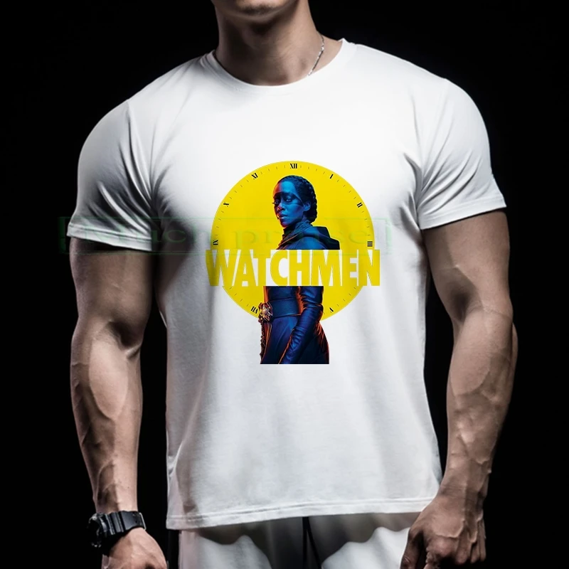 Новинка,, Мужская футболка с надписью «Watchmen's», футболка с надписью «off whitw», мандалорский человек, Харадзюку, крутая забавная цельная уличная футболка, топы - Цвет: 200
