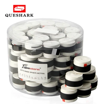 

60 pcs WHITE/BLACK Tennis Racket Grips Coated Anti-skid Sweat Absorbed Tapes Badminton Tennis Overgrips Fishing Rod Sweatbands