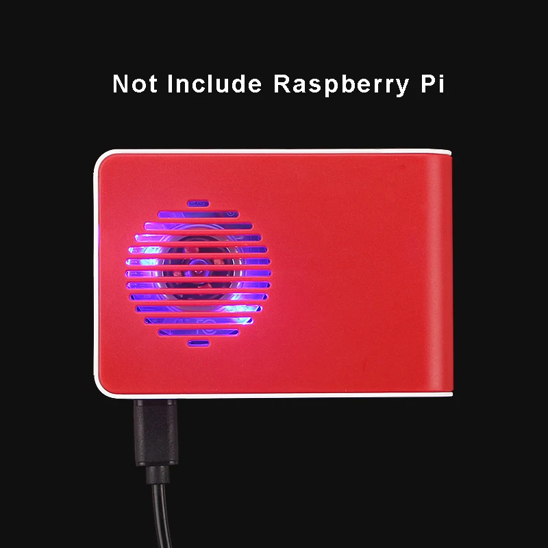 Raspberry Pi 4 Модель B чехол красный белый ABS корпус с красочным светильник вентилятор охлаждения для Raspberry Pi 4
